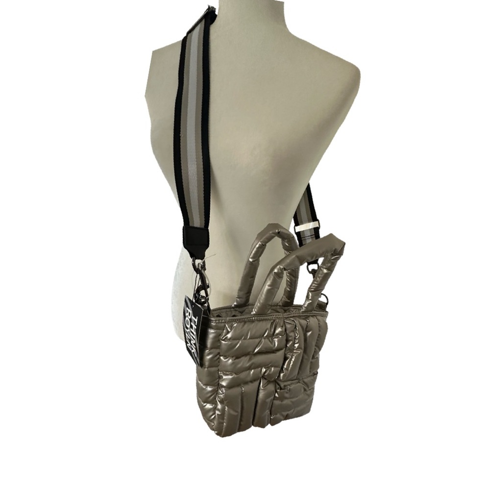 THINK ROYLN Metallic Silver Crossbody Bag